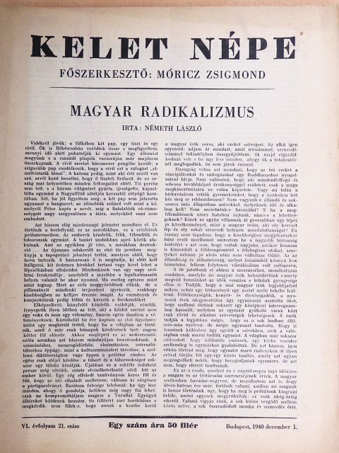 B. J. - Kelet Népe 1940. december [antikvár]