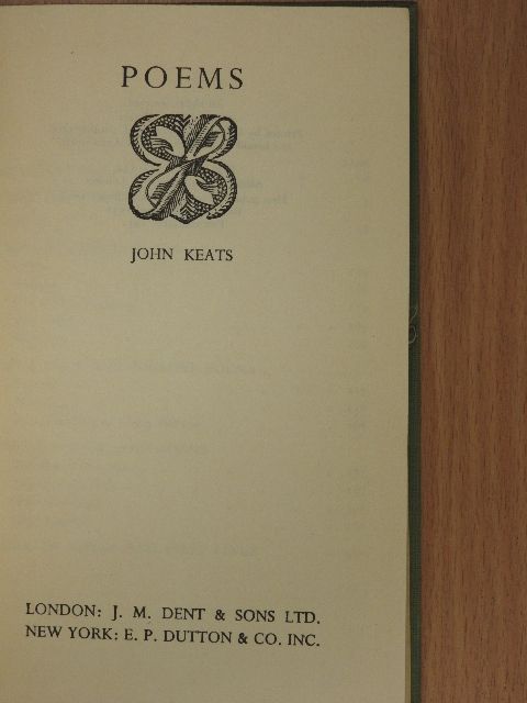 John Keats - Poems [antikvár]