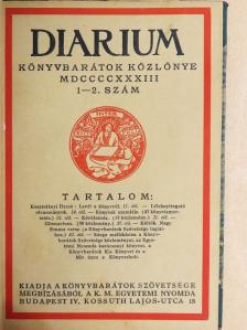 Gyallay Domokos - Diarium 1933. (nem teljes évfolyam)/Diarium 1934. 1-8. [antikvár]