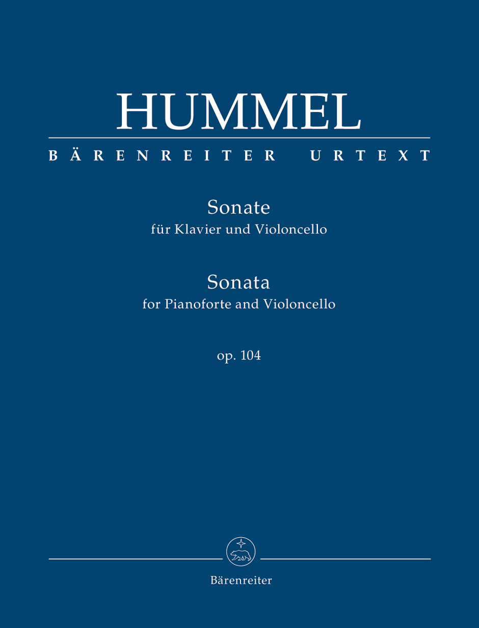 HUMMEL - SONATE FÜR KLAVIER UND VIOLONCELLO OP.104