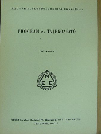 Program és tájékoztató 1987. március [antikvár]