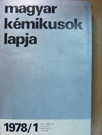 Gere Anna - Magyar Kémikusok Lapja 1978. január-december [antikvár]