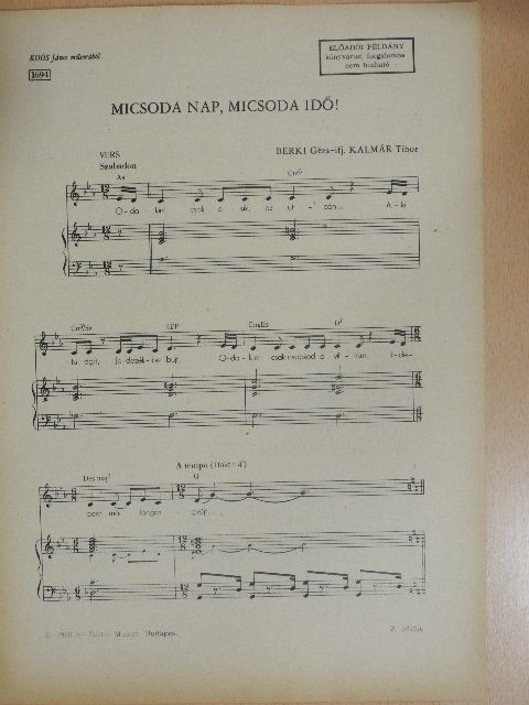 Berki Géza - Micsoda nap, micsoda idő! [antikvár]