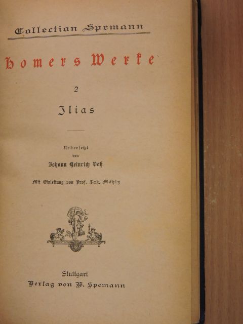 Homérosz - Homers Werke 2. (gótbetűs) [antikvár]