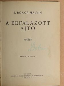 S. Bokor Malvin - A befalazott ajtó [antikvár]