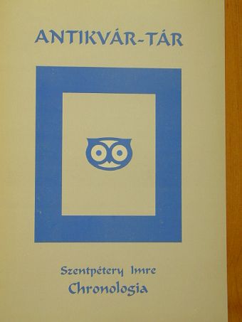 Szentpétery Imre - Chronologia [antikvár]