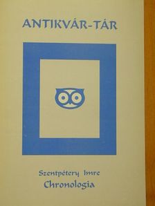Szentpétery Imre - Chronologia [antikvár]