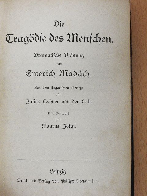 Emerich Madách - Die Tragödie des Menschen (gótbetűs) [antikvár]