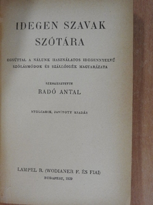 Idegen szavak szótára [antikvár]