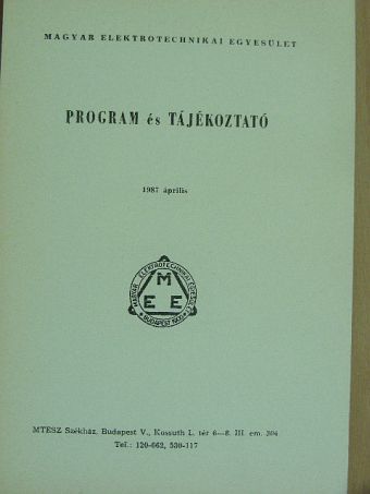 Program és tájékoztató 1987. április [antikvár]