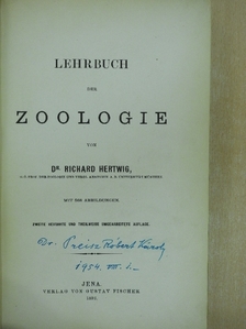 Dr. Richard Hertwig - Lehrbuch der Zoologie [antikvár]