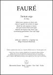 FAURÉ - TANTUM ERGO (N 156a) MOTET FOR SOLO SOPRANO OR TENOR, FOUR-PART MICED CHOIR AND ORGAN