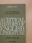 David Daiches - A Critical History of English Literature I. [antikvár]