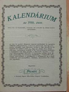 Kalendárium az 1986. évre [antikvár]