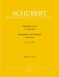 Franz Schubert - SINFONIE IN h "UNVOLLENDETE" NR.7 D 759 PARTITUR URTEXT (W.ADERHOLD)