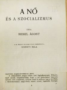 Bebel Ágost - A nő és a szocializmus [antikvár]
