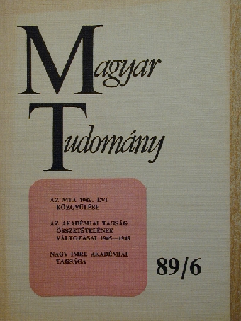 Berend T. Iván - Magyar Tudomány 1989. június [antikvár]