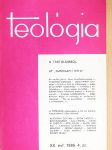 Alszeghy Zoltán - Teológia 1986/4.  [antikvár]
