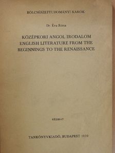 Dr. Róna Éva - Középkori angol irodalom [antikvár]