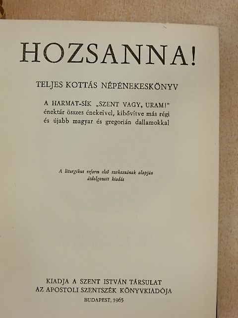 Hozsanna! [antikvár]