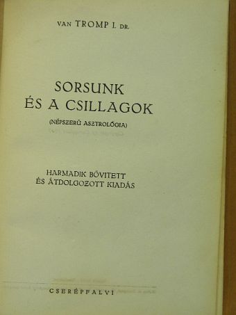 Dr. van Tromp I. - Sorsunk és a csillagok [antikvár]