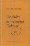 Volker Klotz, Fricke, Gerhard - Geschichte der deutschen Dichtung [antikvár]