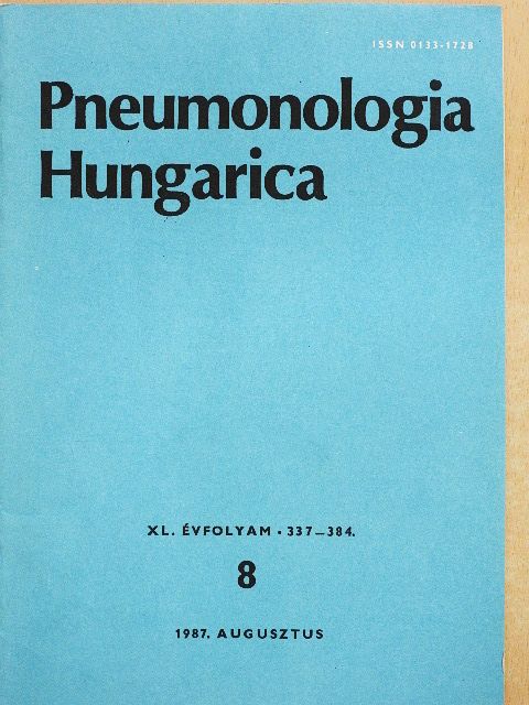Csontos Éva - Pneumonologia Hungarica 1987. augusztus [antikvár]