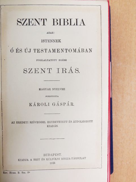 Szent Biblia [antikvár]