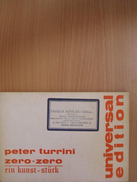 Peter Turrini - Zero-Zero [antikvár]
