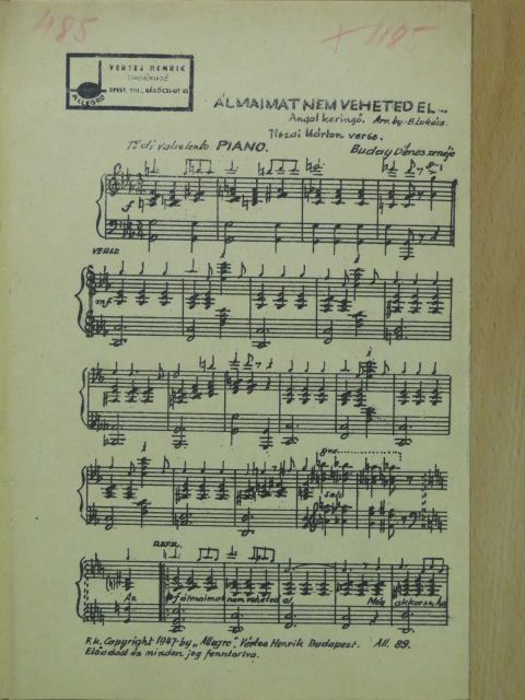 Buday Dénes - Álmaimat nem veheted el... [antikvár]