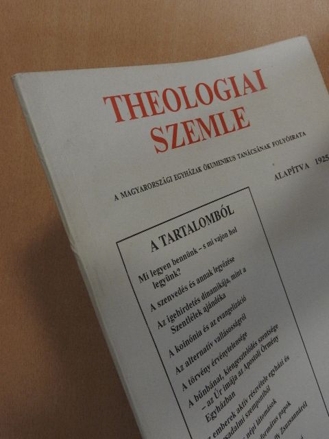 Ágoston István - Theologiai Szemle 1993/6. [antikvár]