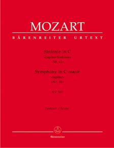 MOZART, W,A, - SINFONIE IN C "JUPITER-SINFONIE" NR.41 KV 551 PARTITUR URTEXT (H. C. ROBBINS LANDON)