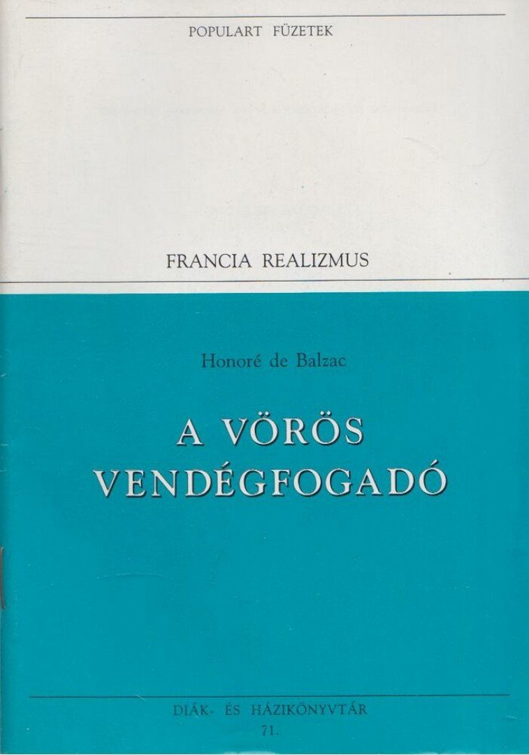 Honoré de Balzac - A vörös vendégfogadó [antikvár]