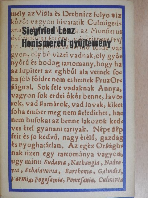 Siegfried Lenz - Honismereti gyűjtemény [antikvár]