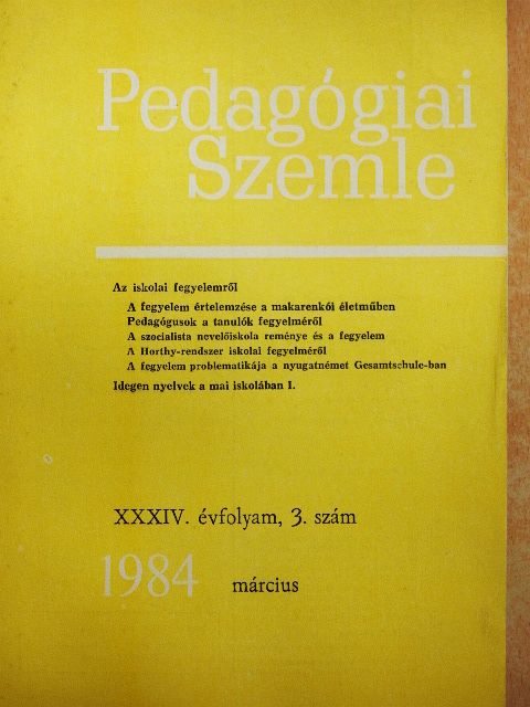 Dr. Kozéki Béla - Pedagógiai Szemle 1984. március [antikvár]