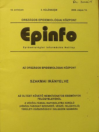 Dr. Czumbel Ida - Epinfo 2008. május [antikvár]