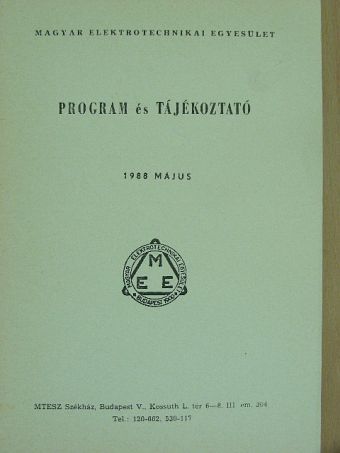 Program és tájékoztató 1988. május [antikvár]