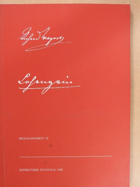 Gilbert Durand - Bayreuther Festspiele 1988 Programmheft VI [antikvár]