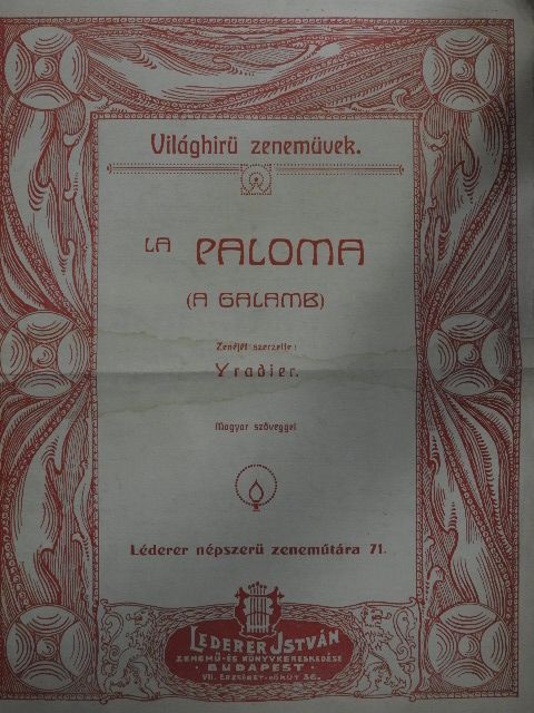 S. de Yradier - La paloma [antikvár]