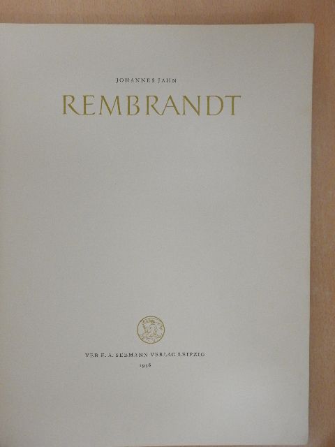 Johannes Jahn - Rembrandt [antikvár]