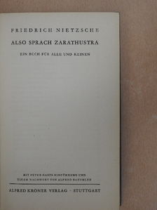 Friedrich Nietzsche - Also sprach Zarathustra [antikvár]
