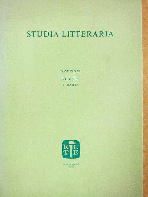 Aczél Géza - Studia Litteraria Tomus XVI. [antikvár]