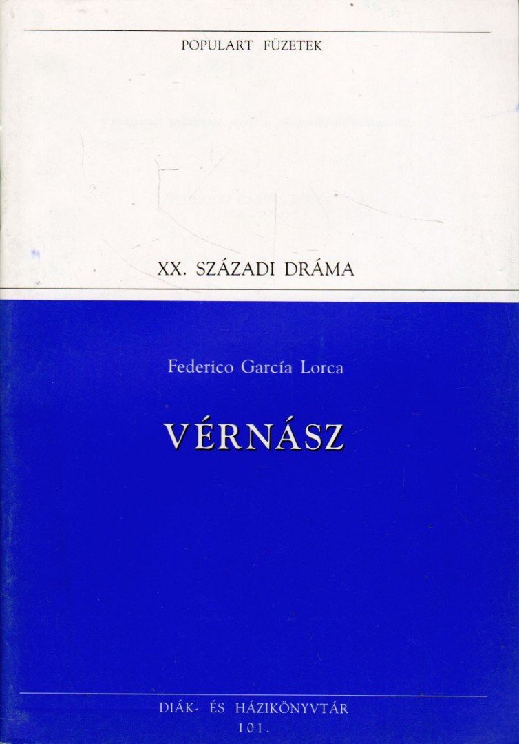 FEDERICO GARCÍA LORCA - Vérnász [antikvár]