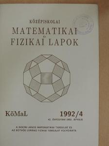 Dr. Selényi Pál - Középiskolai matematikai és fizikai lapok 1992. április [antikvár]