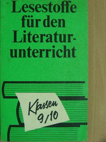 Eberhard Panitz - Lesestoffe für den Literaturunterricht [antikvár]