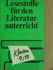 Eberhard Panitz - Lesestoffe für den Literaturunterricht [antikvár]