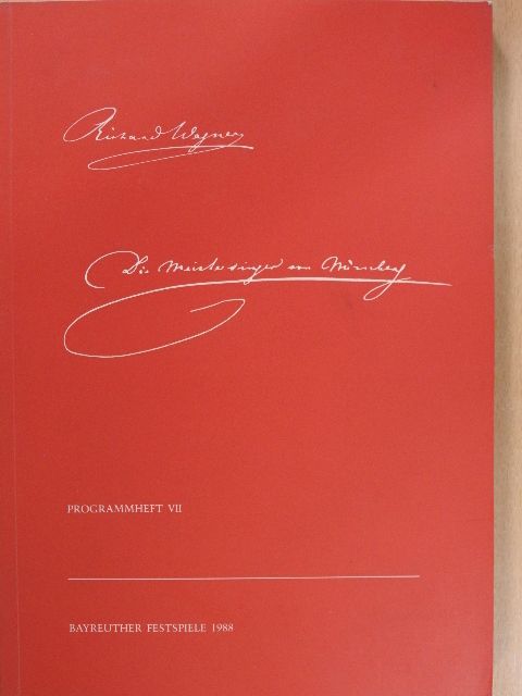 Isolde Vetter - Bayreuther Festspiele 1988 Programmheft VII [antikvár]