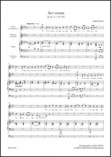 FAURÉ - AVE VERUM OP.65, NO 1 (N 123) FOR TENOR (OR SOPRANOS) AND BARITON (OR ALTOS)