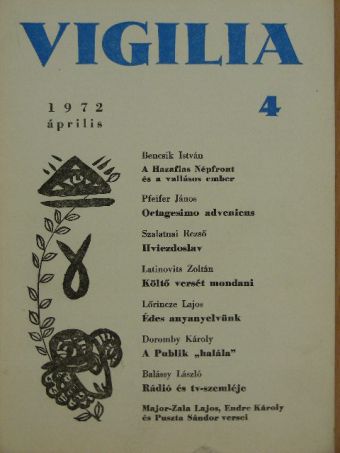 Balássy László - Vigilia 1972. április [antikvár]