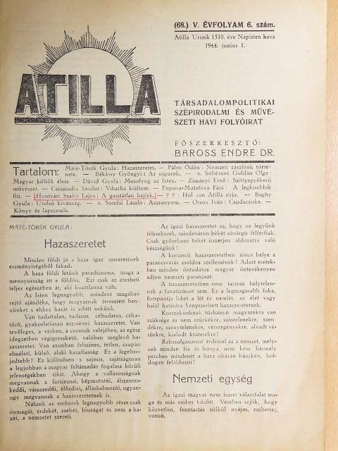 Baghy Gyula - Atilla 1944. június [antikvár]